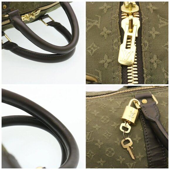 LOUIS VUITTON Monogram Mini Keepall Bandouliere55 Boston Bag Khaki Auth - Picture 14 of 15